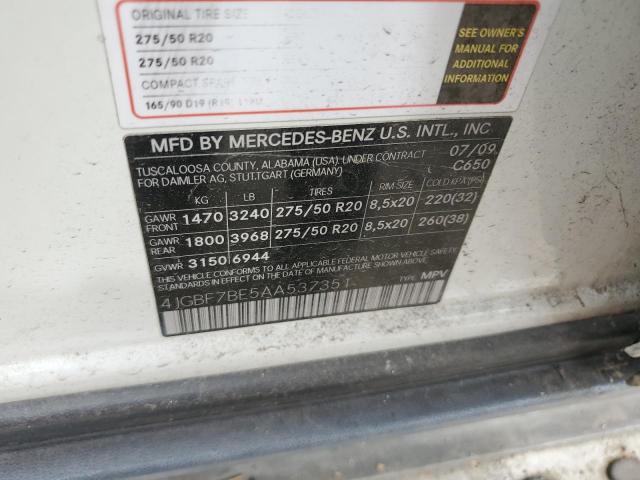 2010 MERCEDES-BENZ GL 450 4MA #3301877440