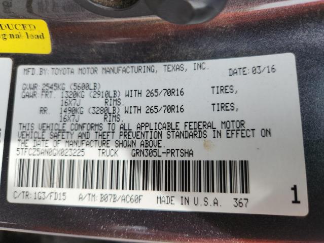 2016 TOYOTA TACOMA DOU 5TFCZ5AN0GX023225