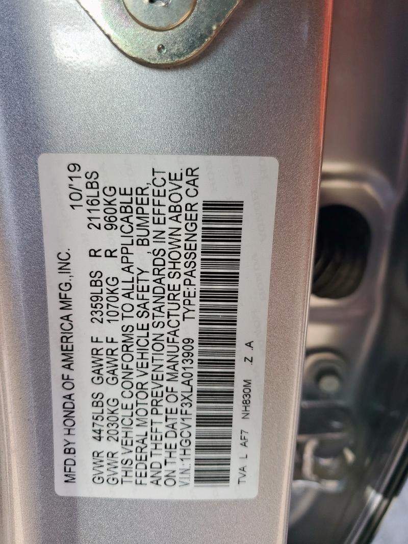 2020 HONDA ACCORD SPORT #3293485411