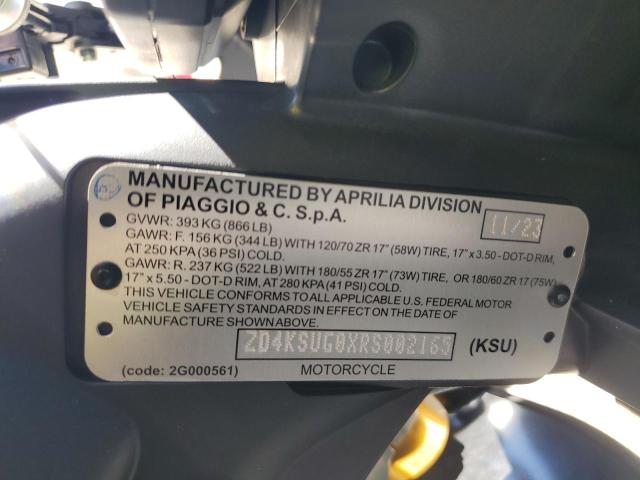 2024 APRILIA RS 660 ZD4KSUG0XRS002165