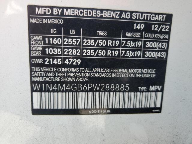 2023 MERCEDES-BENZ GLB 250 W1N4M4GB6PW288885