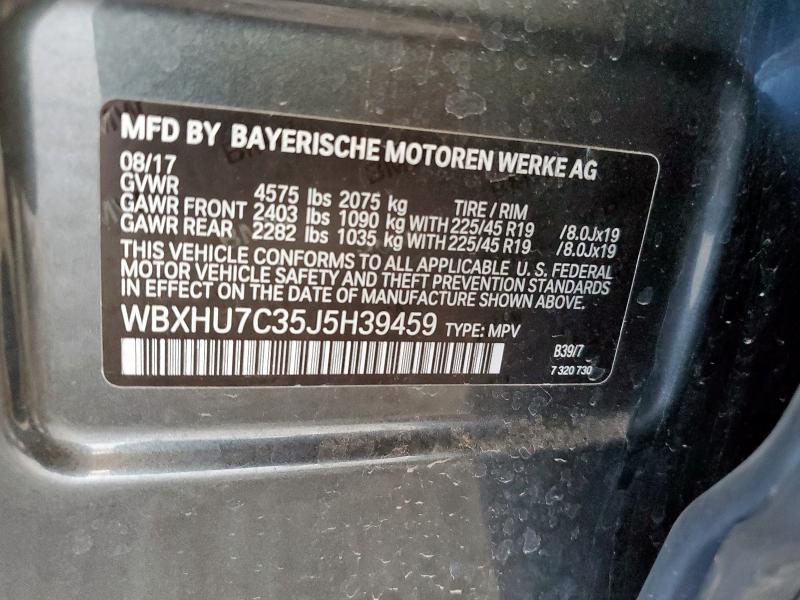 2018 BMW X1 SDRIVE2 WBXHU7C35J5H39459