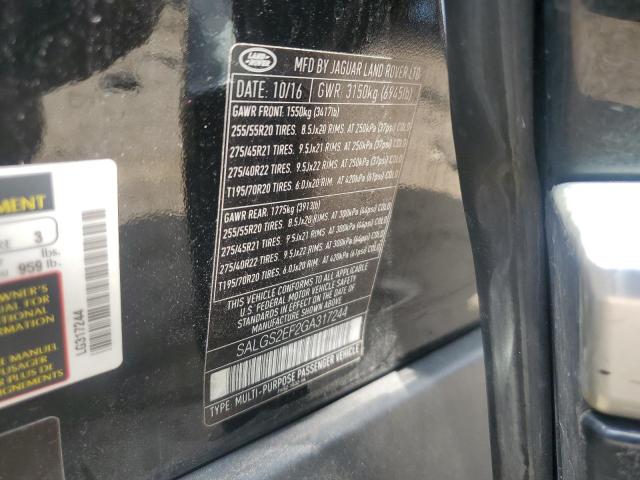 2016 LAND ROVER RANGE ROVE SALGS2EF2GA317244