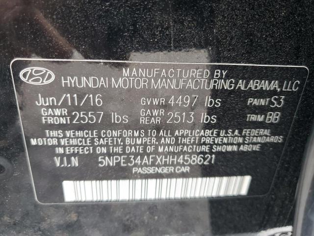 2017 HYUNDAI SONATA SPO 5NPE34AFXHH458621