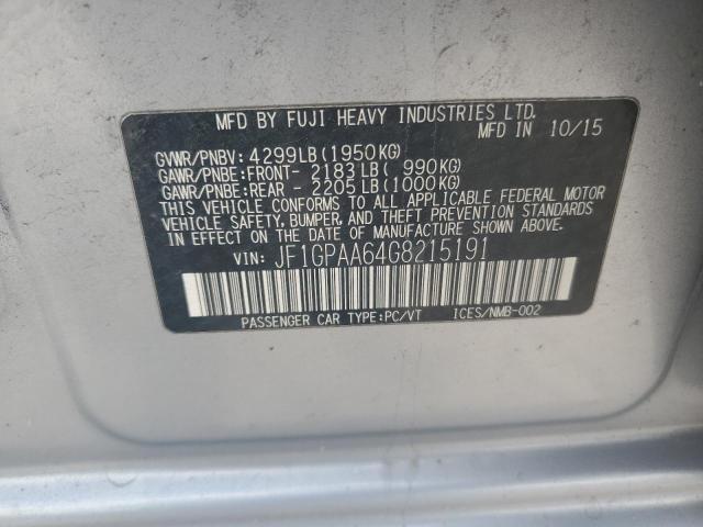 2016 SUBARU IMPREZA JF1GPAA64G8215191