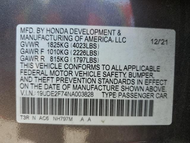 2022 ACURA ILX PREMIU 19UDE2F74NA003828