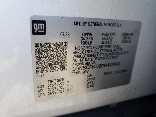 2023 CHEVROLET SUBURBAN C 1GNSCFKD2PR449843