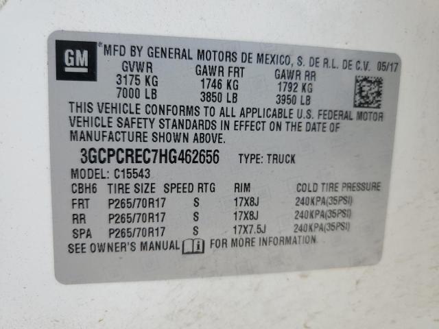 2017 CHEVROLET SILVERADO - 3GCPCREC7HG462656