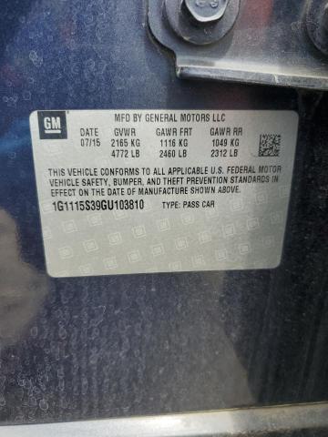 2016 CHEVROLET IMPALA LT 1G1115S39GU103810