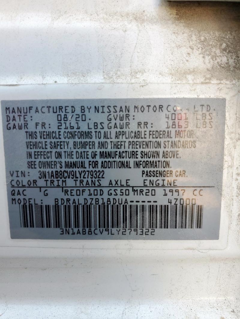 2020 NISSAN SENTRA SV 3N1AB8CV9LY279322