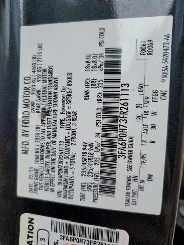 2015 FORD FUSION SE - 3FA6P0H73FR261113
