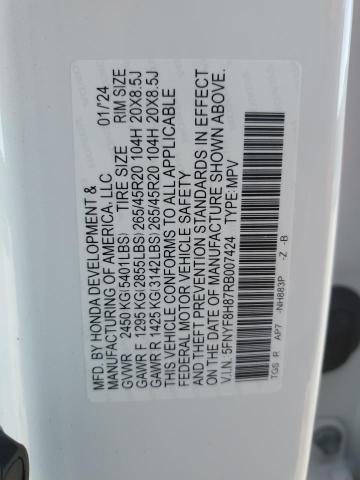 2024 HONDA PASSPORT B 5FNYF8H87RB007424