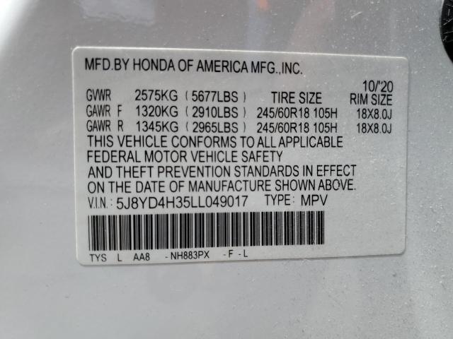2020 ACURA MDX 5J8YD4H35LL049017