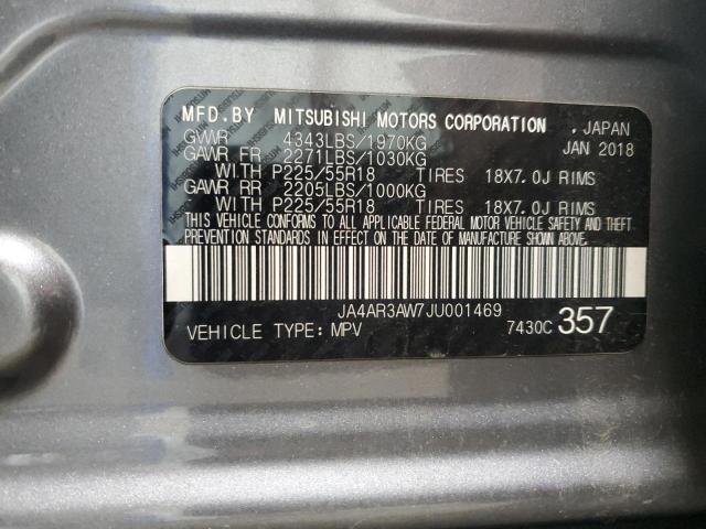 2018 MITSUBISHI OUTLANDER JA4AR3AW7JU001469