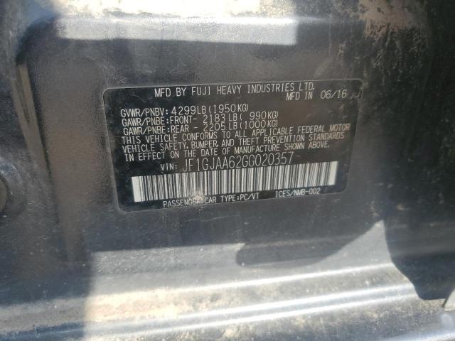 2016 SUBARU IMPREZA JF1GJAA62GG020357