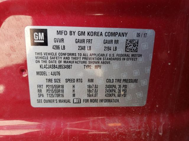 2018 BUICK ENCORE PRE KL4CJASB4JB534987