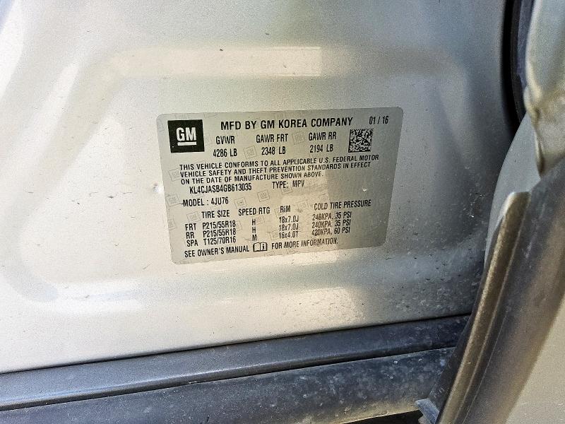 2016 BUICK ENCORE KL4CJASB4GB613035