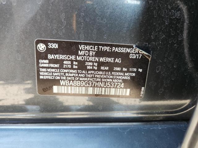 2017 BMW 330 I WBA8B9G37HNU53724