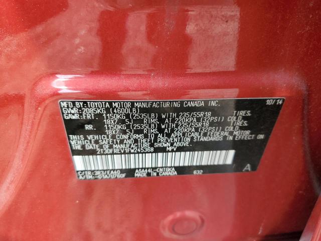 2015 TOYOTA RAV4 LIMIT 2T3DFREV1FW245368