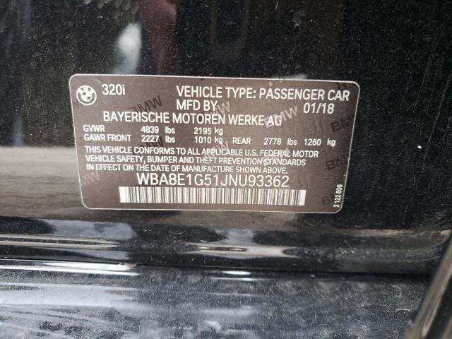 2018 BMW 320 I - WBA8E1G51JNU93362