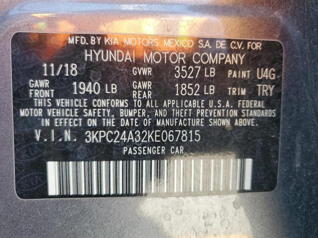 2019 HYUNDAI ACCENT SE 3KPC24A32KE067815