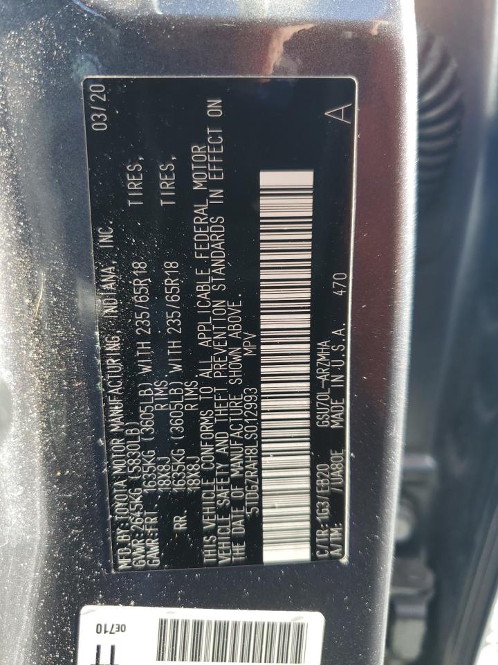 Lot #3308267213 2020 TOYOTA HIGHLANDER