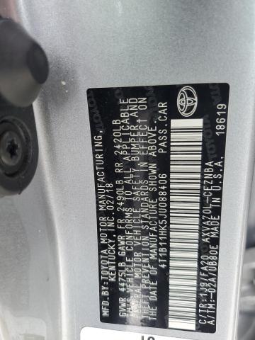 2018 TOYOTA CAMRY L 4T1B11HK5JU088406