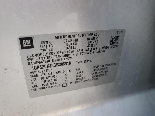 2016 GMC YUKON DENALI 1GKS2CKJ3GR206918