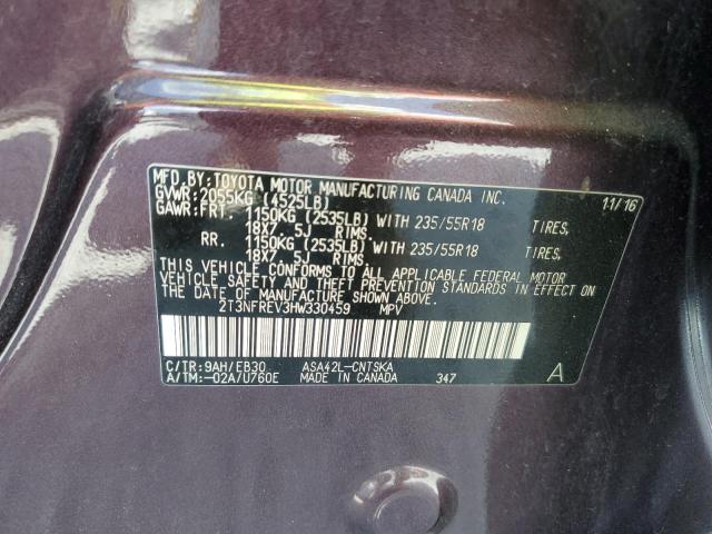 2017 TOYOTA RAV4 SE 2T3NFREV3HW330459