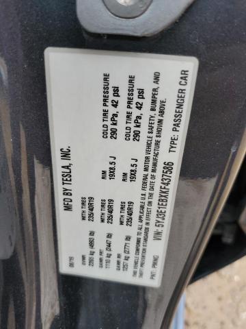 2019 TESLA MODEL 3 5YJ3E1EBXKF437586