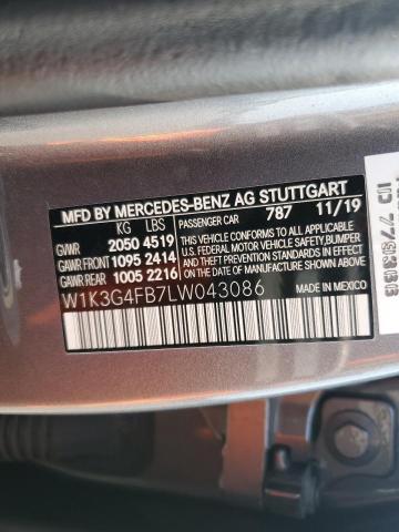 2020 MERCEDES-BENZ A 220 4MAT W1K3G4FB7LW043086