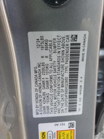 2025 HONDA CIVIC SPOR 2HGFE4F89SH323950