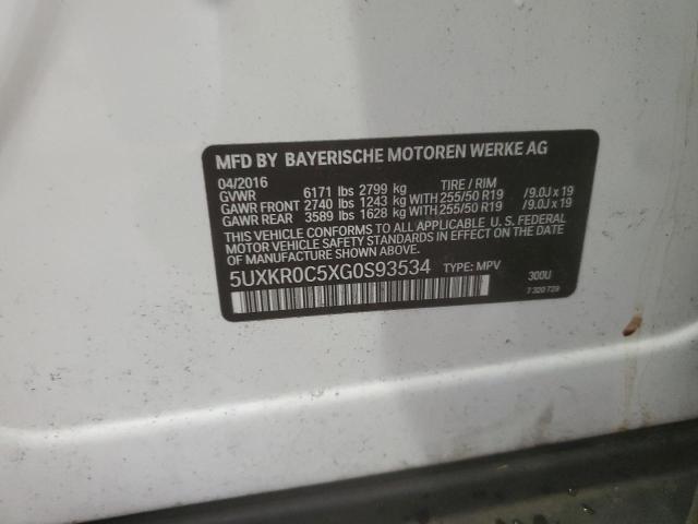 2016 BMW X5 XDRIVE3 - 5UXKR0C5XG0S93534
