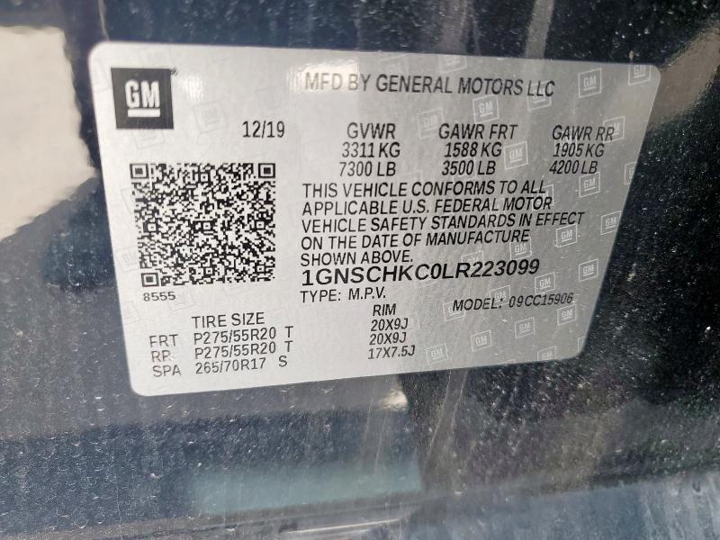 2020 CHEVROLET SUBURBAN C 1GNSCHKC0LR223099