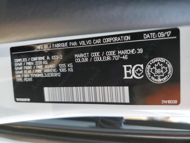 2018 VOLVO V60 T6 DYN YV149MSL3J2383812