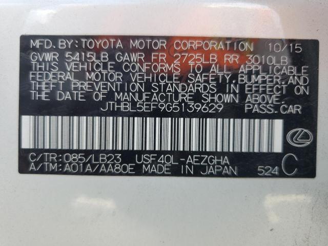2016 LEXUS LS 460 JTHBL5EF9G5139629