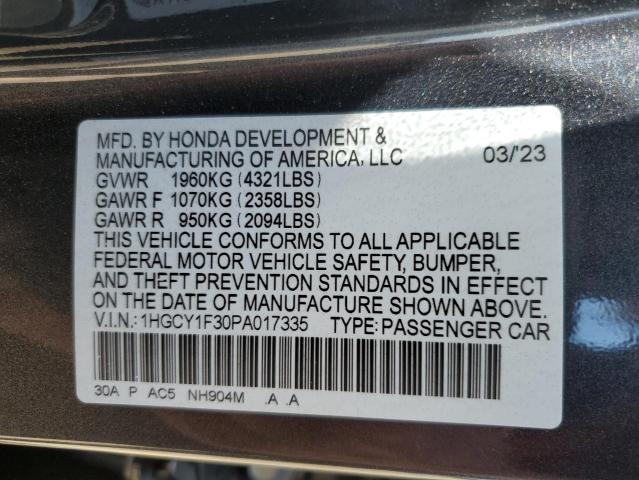 2023 HONDA ACCORD EX 1HGCY1F30PA017335