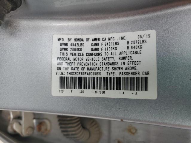 2015 HONDA ACCORD EXL - 1HGCR3F80FA030055