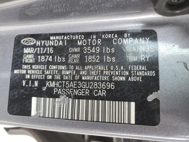 2016 HYUNDAI ACCENT SE KMHCT5AE3GU283696