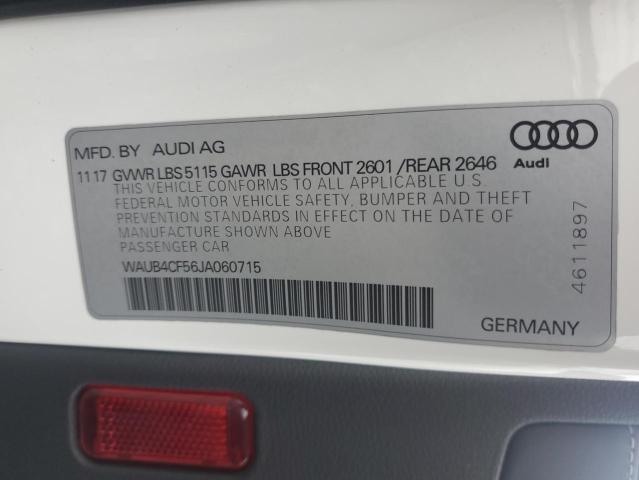 2018 AUDI S5 PREMIUM WAUB4CF56JA060715