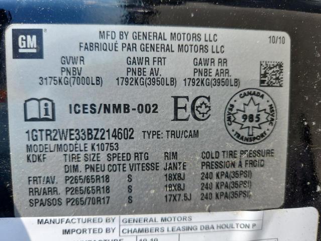 2011 GMC SIERRA K15 - 1GTR2WE33BZ214602