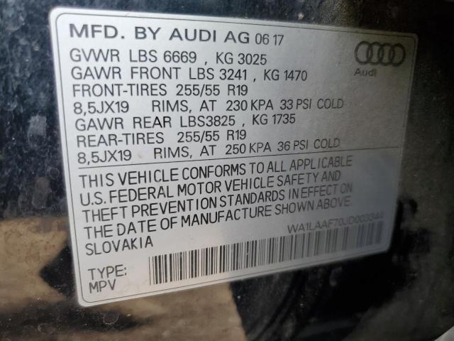 2018 AUDI Q7 PREMIUM WA1LAAF70JD003344