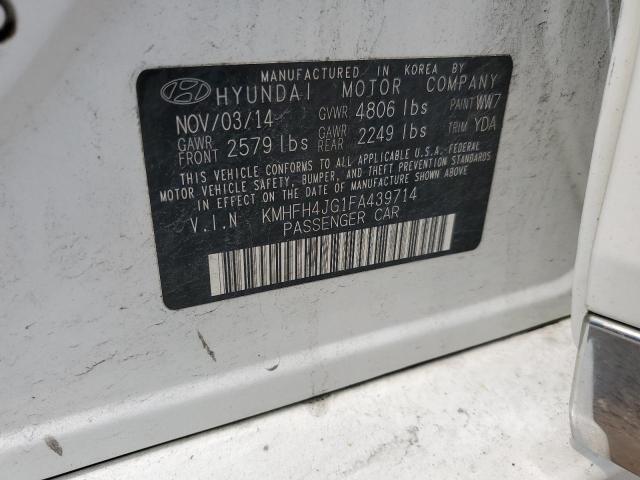 2015 HYUNDAI AZERA LIMITED KMHFH4JG1FA439714