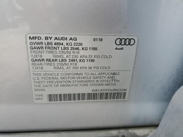 2018 AUDI Q3 PREMIUM WA1JCCFSXJR023296