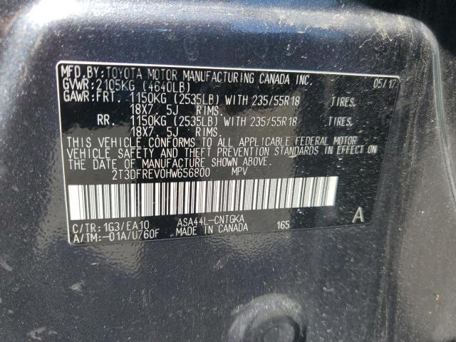 2017 TOYOTA RAV4 LIMITED 2T3DFREV0HW656800