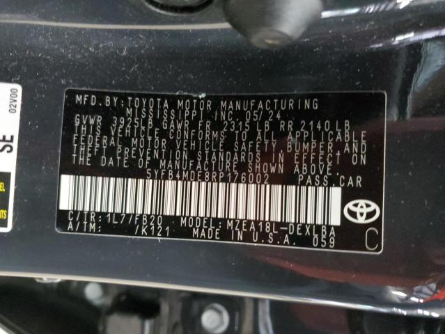 2024 TOYOTA COROLLA LE 5YFB4MDE8RP176002