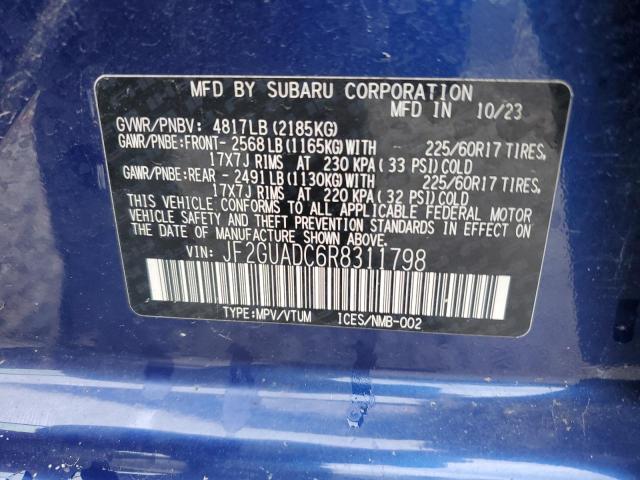 2024 SUBARU CROSSTREK JF2GUADC6R8311798