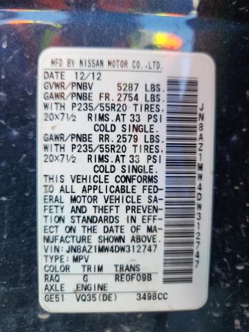 2013 NISSAN MURANO S - JN8AZ1MW4DW312747
