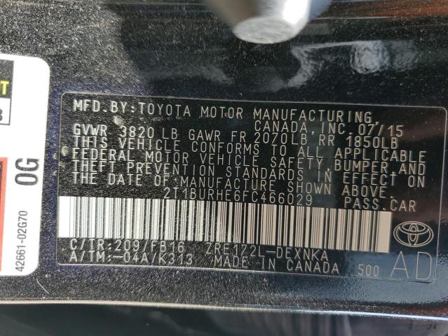 2015 TOYOTA COROLLA L - 2T1BURHE6FC466029