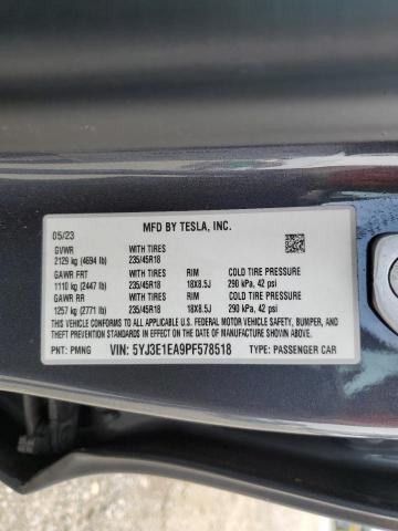 2023 TESLA MODEL 3 5YJ3E1EA9PF578518